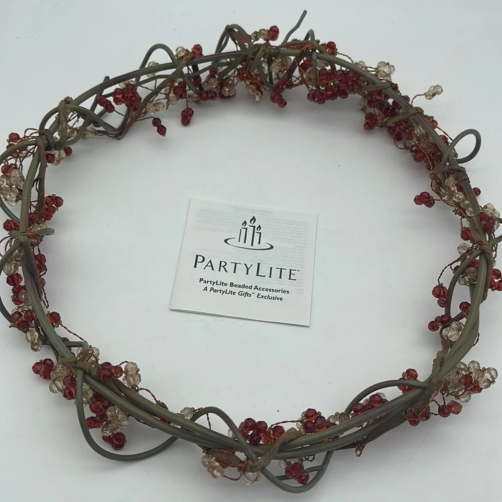 Partylite Party Lite Gem Stones Decorative Ring Centerpiece Wreath Candle